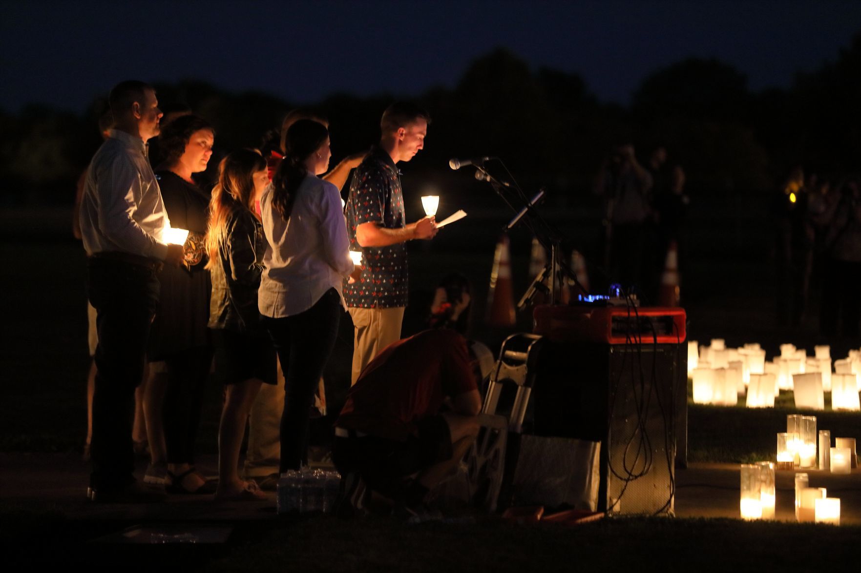 Waterloo community holds candlelight vigil for Trooper Nick Hopkins